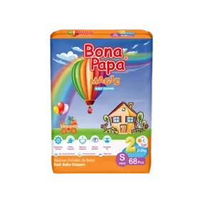 BONA PAPA MAGIC BABY DIAPERS S MINI (3-6 KG) 68PCS