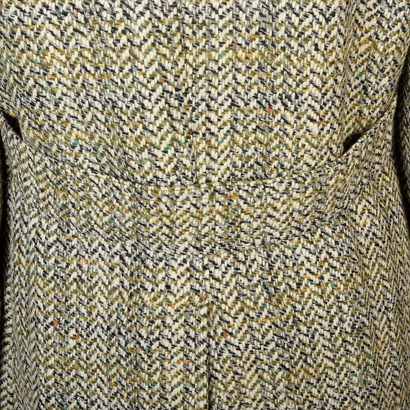 1970s Men's Cortafiel Tweed Overcoat, Double Breasted with a Belted Back