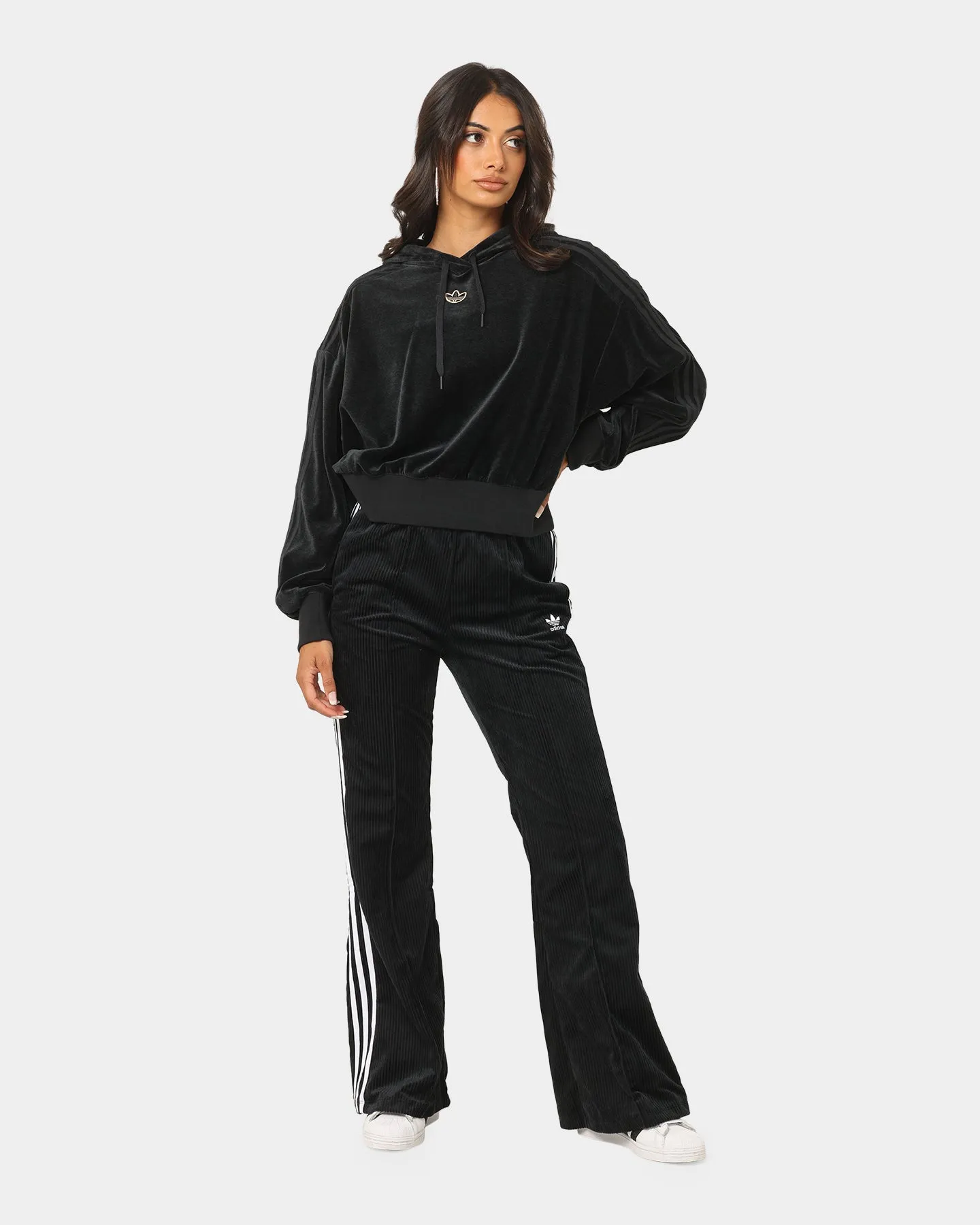 Adidas Women's Adicolour Classics Chunky Velour Pants Black