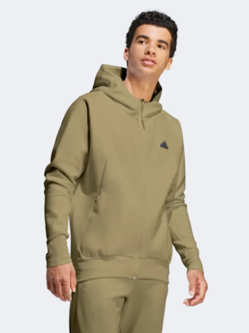 Adidas Z N E Men Sportswear Hoody Olive Strata