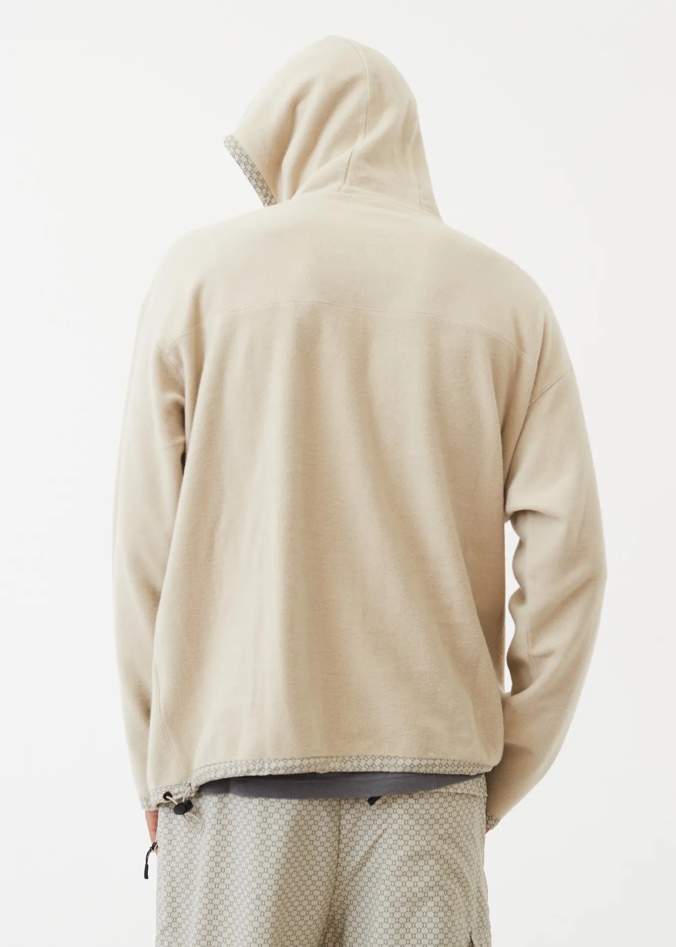 AFENDS Unisex Anthology - Reverse Fleece Hoodie - Cement