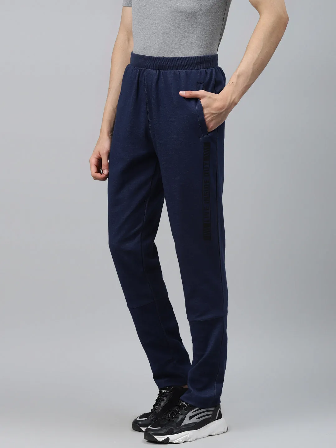 Alcis Men Blue Solid Track Pants