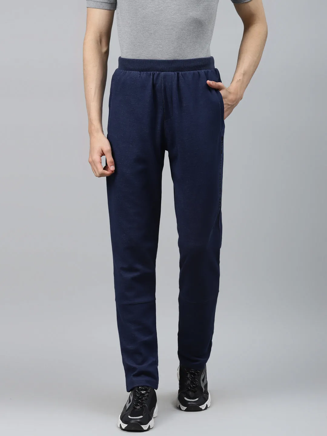 Alcis Men Blue Solid Track Pants