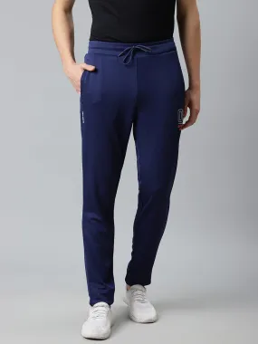 Alcis Men Navy Blue Solid Slim Fit Track Pants