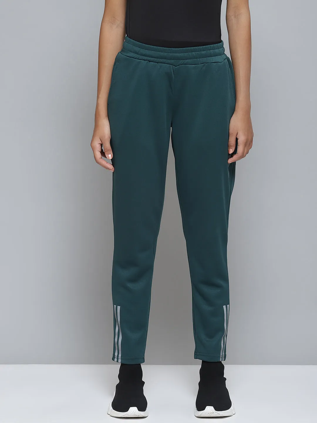 Alcis Women Teal Green Solid Track Pants