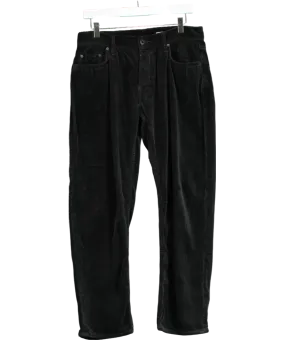 All Saints Black Dean Corduroy Cropped Slim Jeans W30