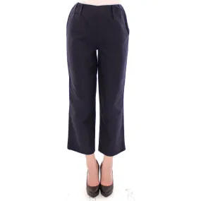 Andrea Incontri Chic Cropped Blue Pants - Exquisite Craftsmanship