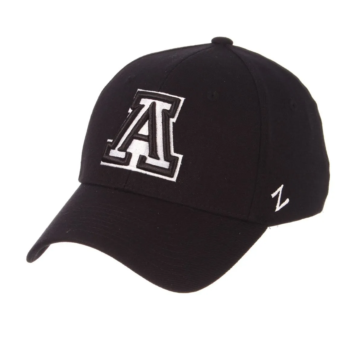 Arizona Wildcats Zephyr "ZH Black" Structured Stretch Fit Fitted Hat Cap