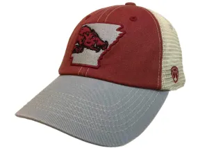 Arkansas Razorbacks TOW United Mesh Vintage Logo Adj Snapback Relax Fit Hat Cap