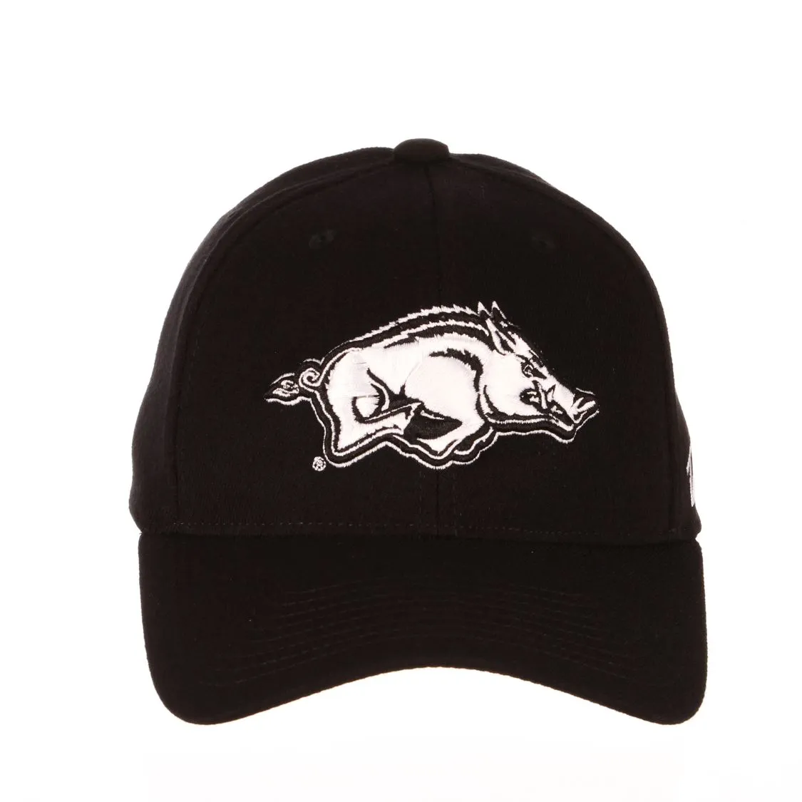 Arkansas Razorbacks Zephyr "ZH Black" Structured Stretch Fit Fitted Hat Cap