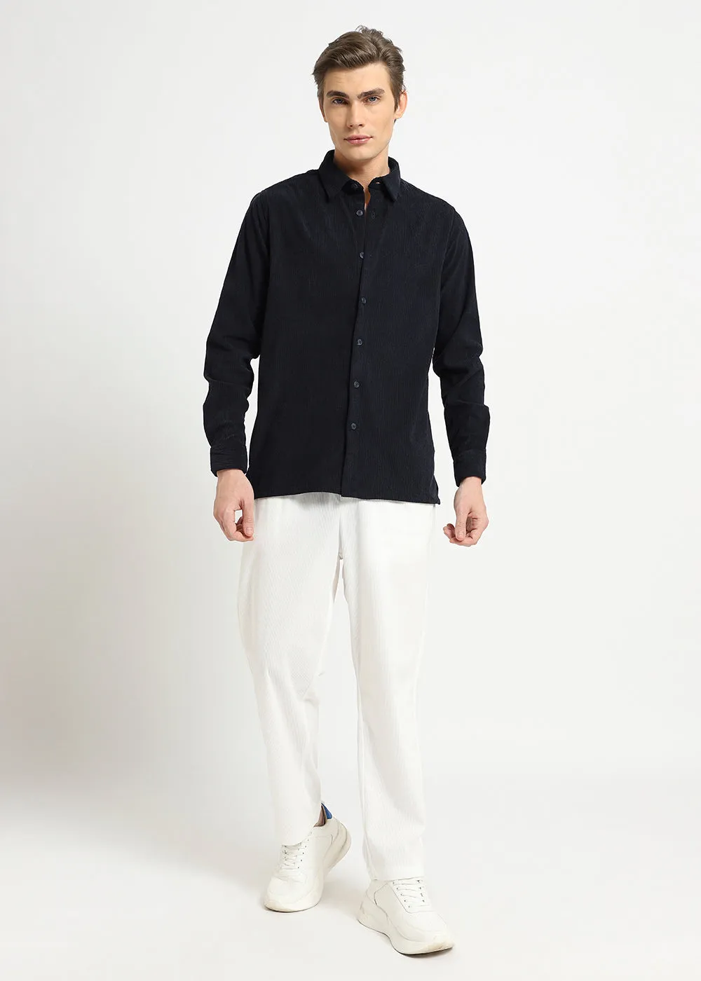 Arona Blue Corduroy Shirt