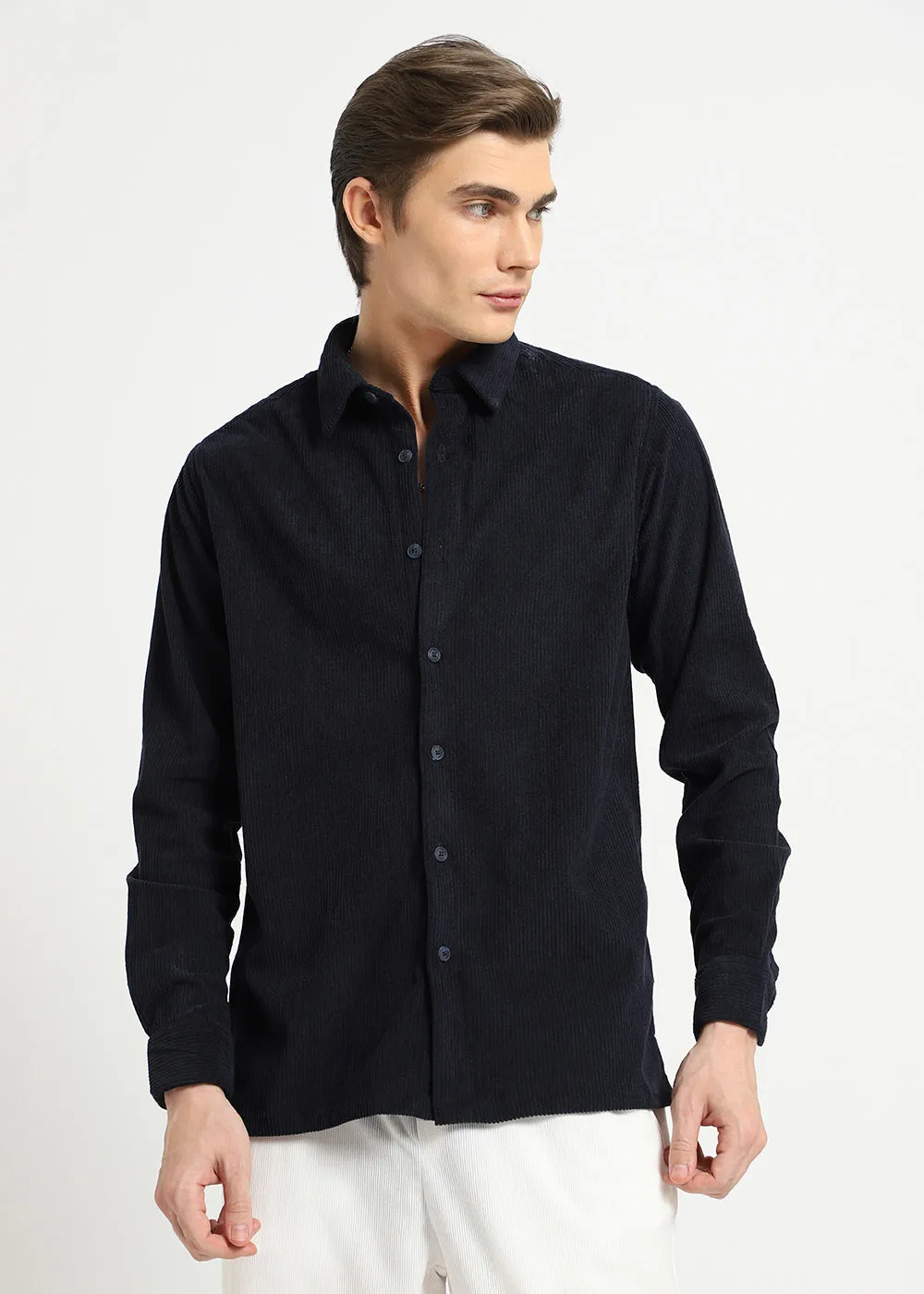 Arona Blue Corduroy Shirt