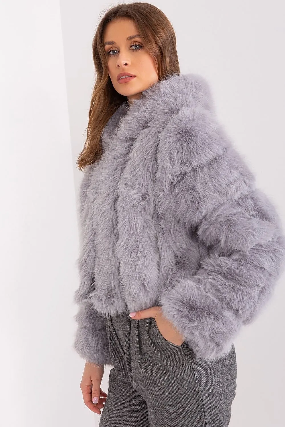 AT Fuzzy Cropped Jacket