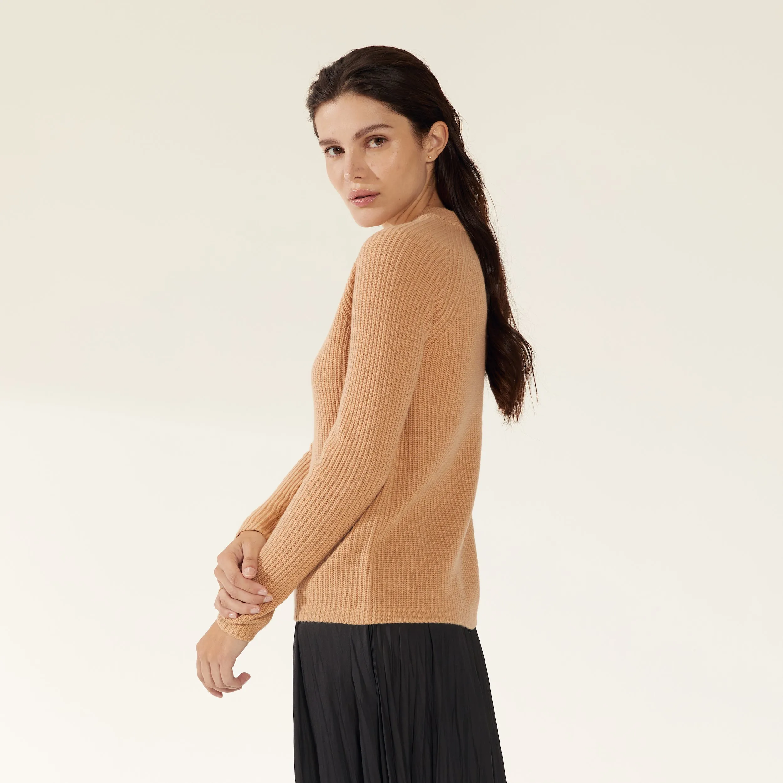 Ava Chunky Cashmere Crewneck