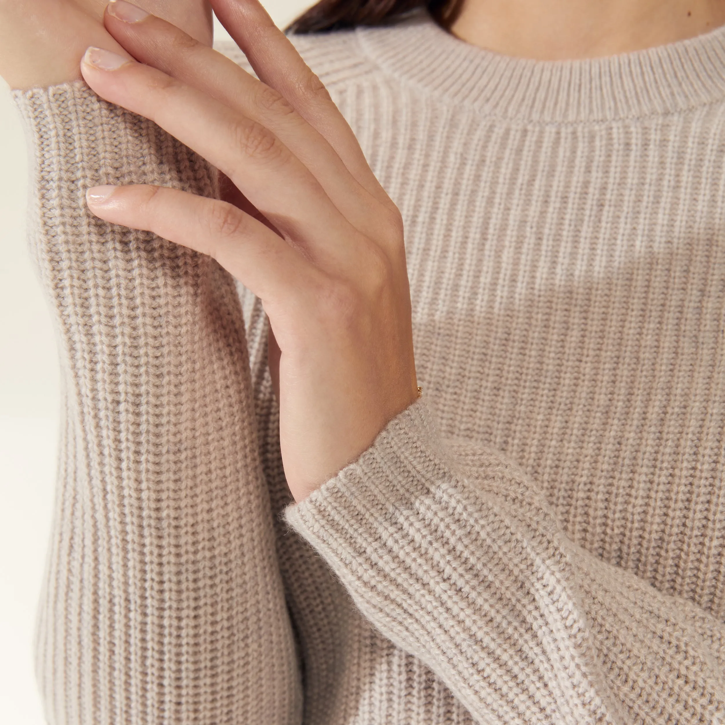 Ava Chunky Cashmere Crewneck