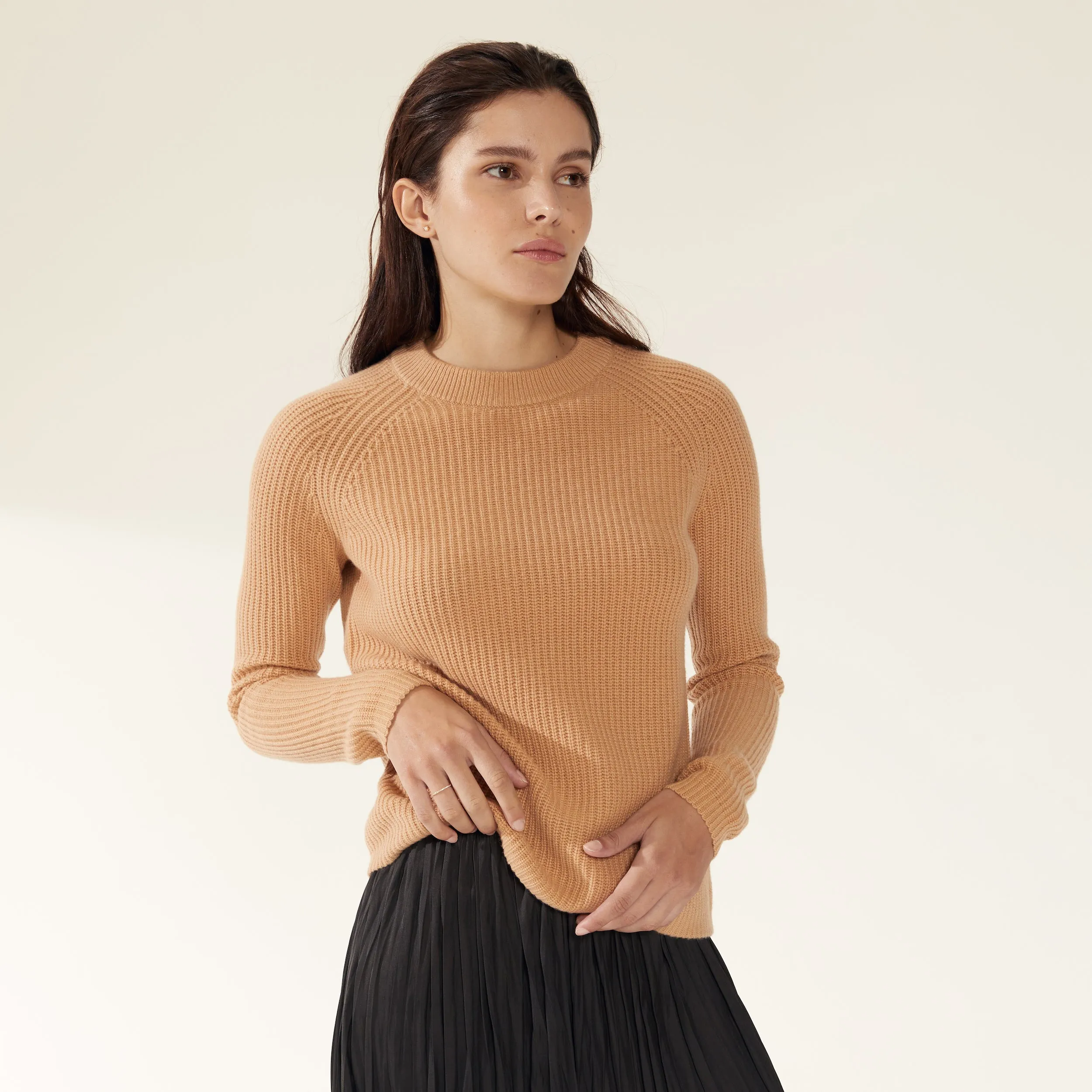 Ava Chunky Cashmere Crewneck