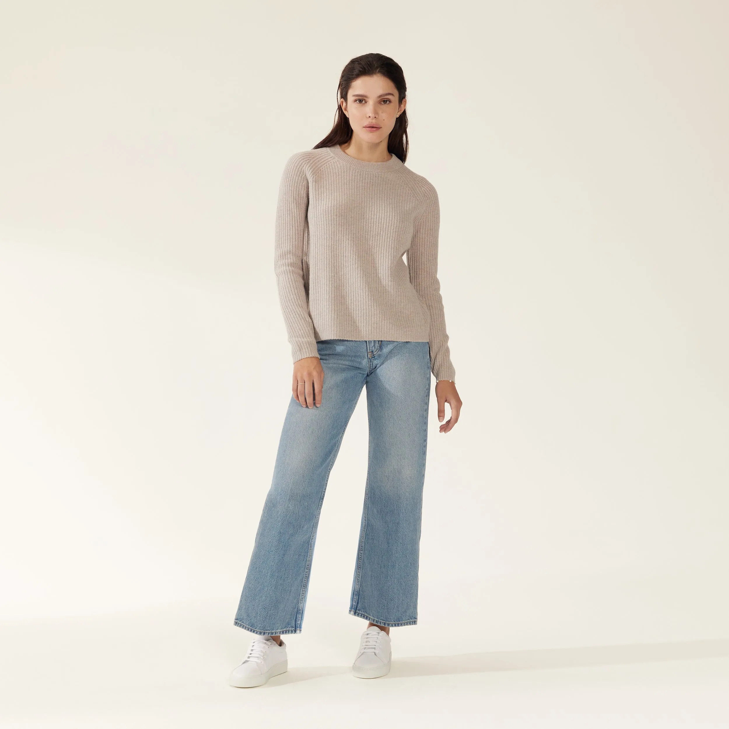 Ava Chunky Cashmere Crewneck