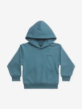 Balenciaga Kids Logo Hoodie in Teal