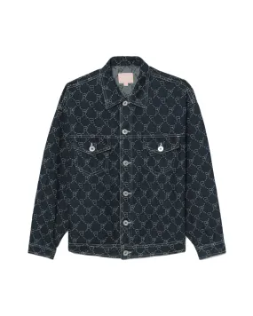 BAPY MONOGRAM DENIM JACKET LADIES