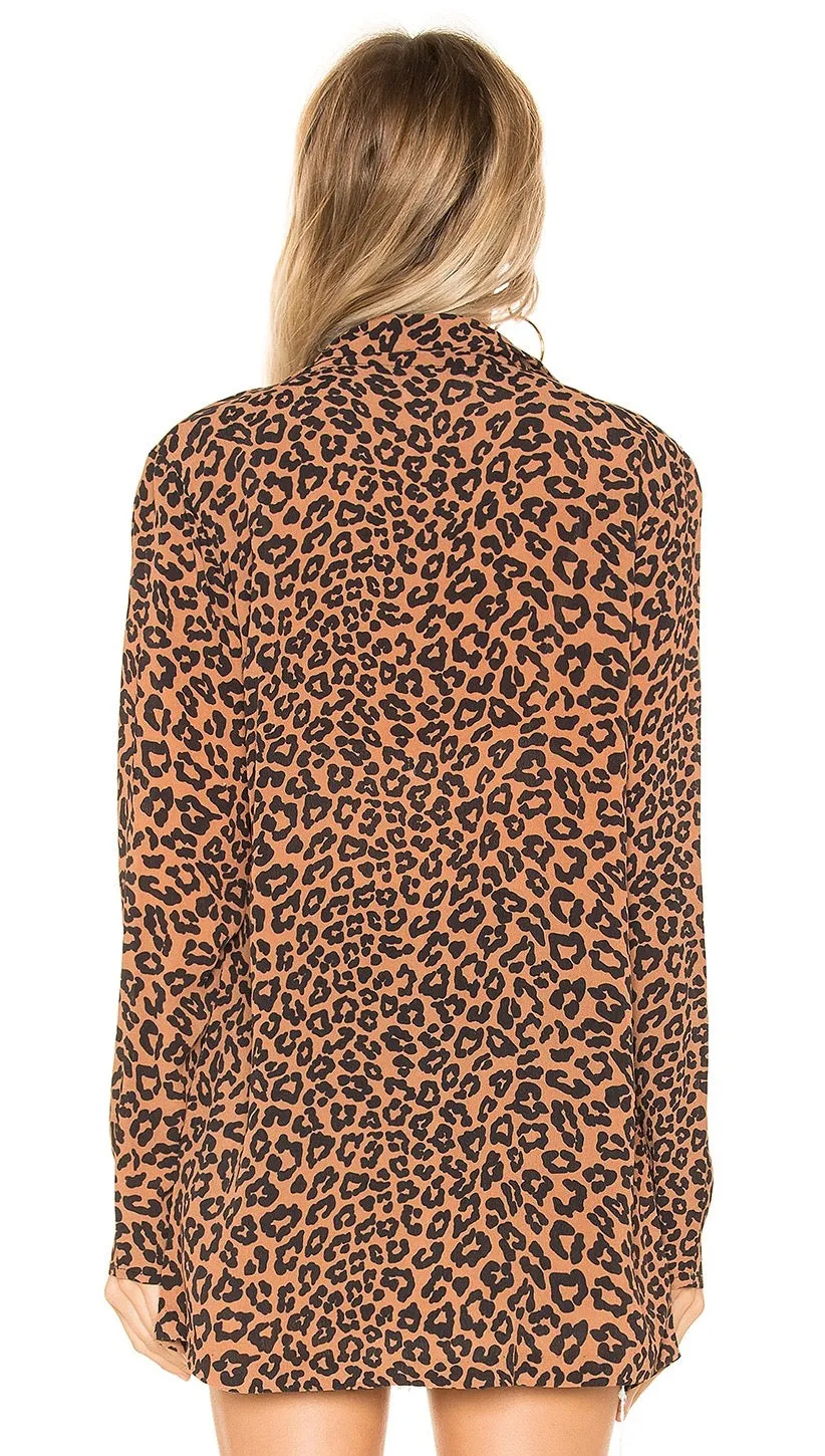 Beach Riot Blake Leopard Blazer