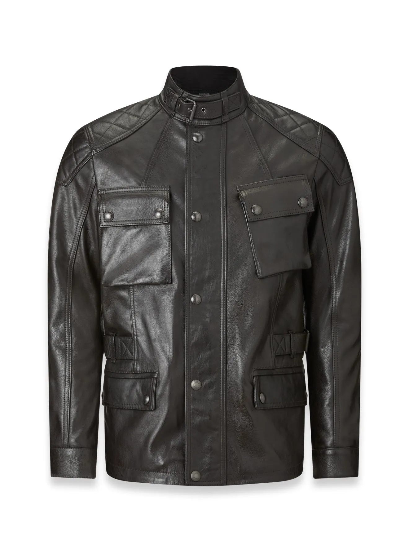 Belstaff Turner Men's Leather Jacket - Antique Black