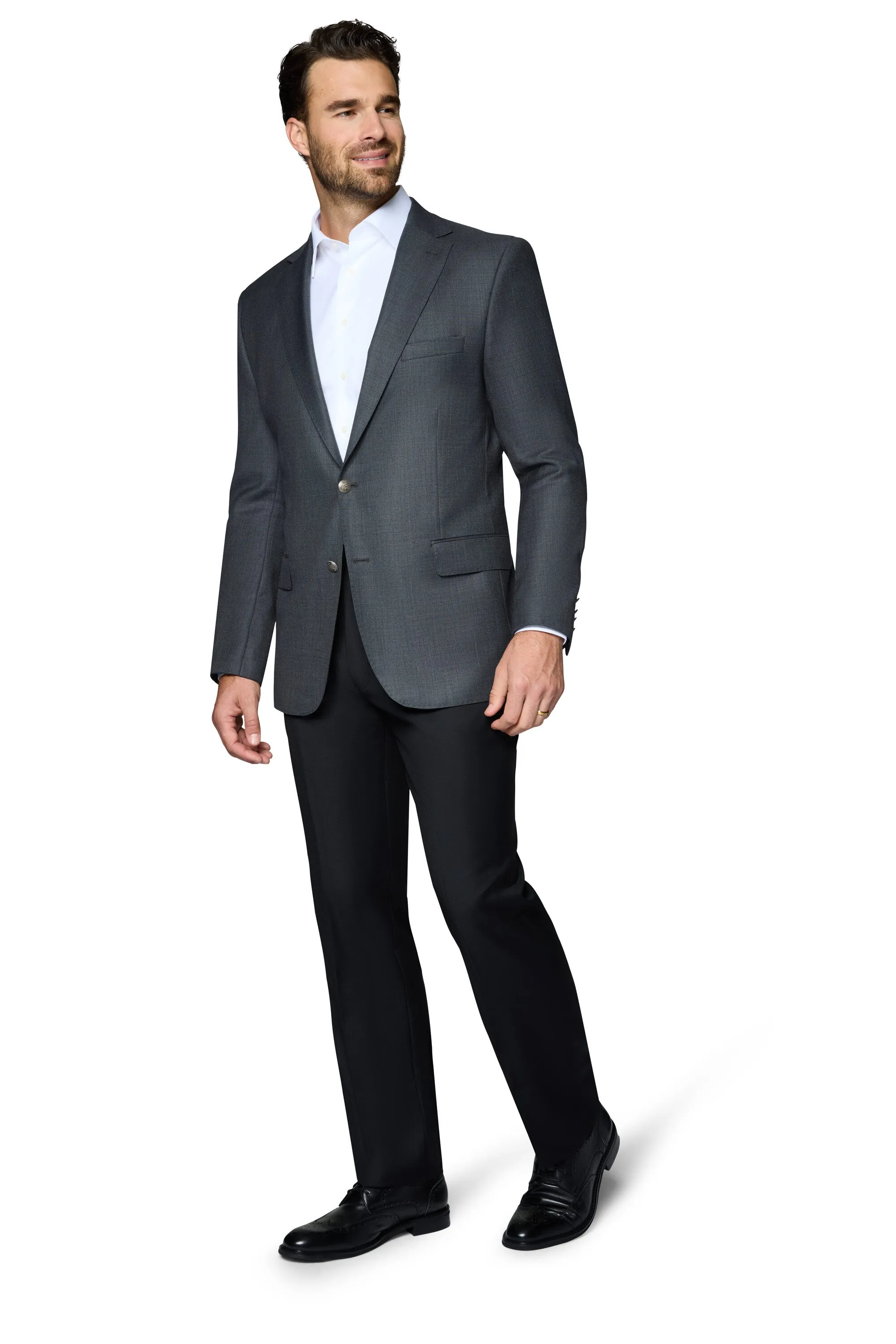 Berragamo Elegant Wool Blazer Modern Fit - Grey