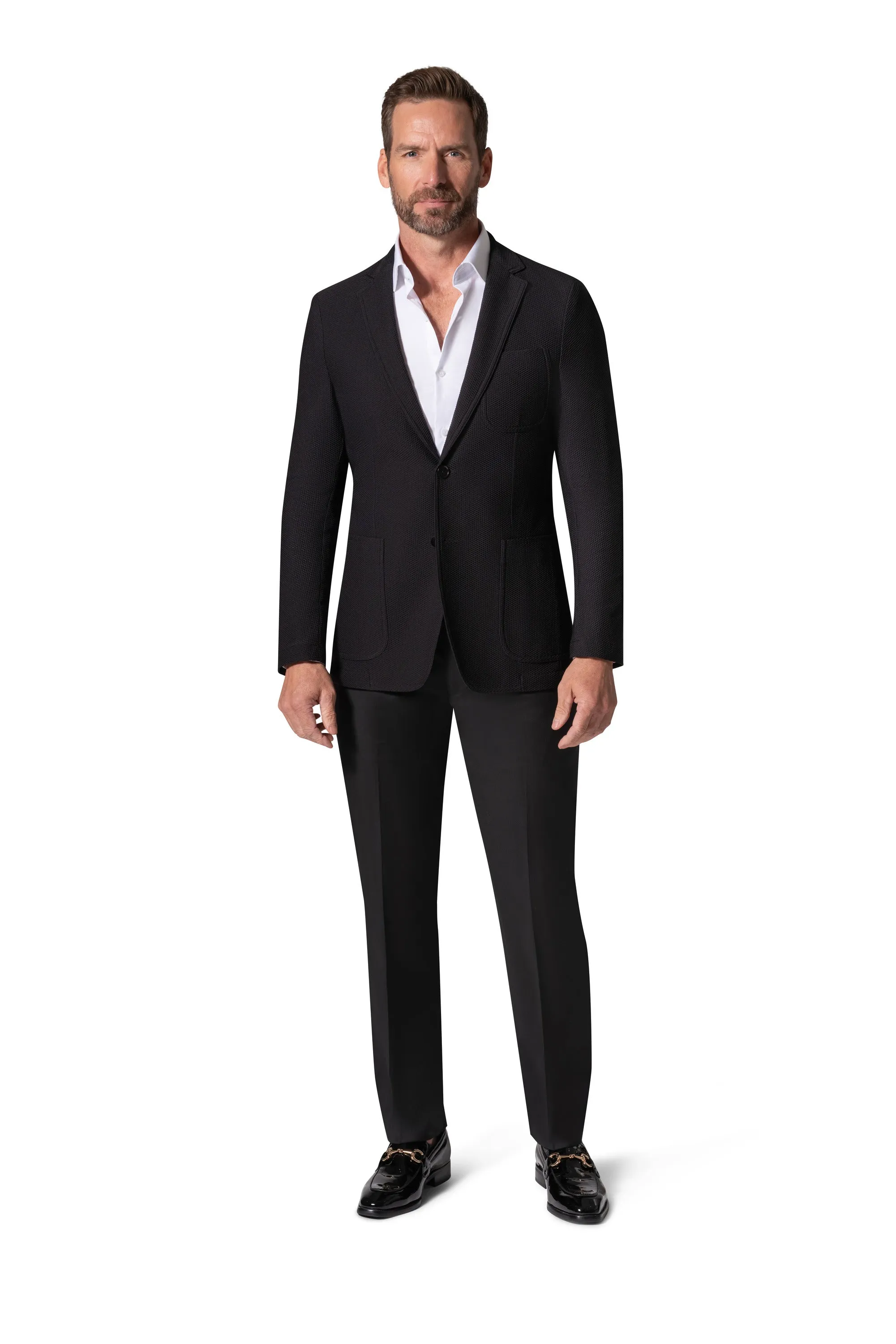 Berragamo Elegant Wool Sport Coat Slim Fit - Black