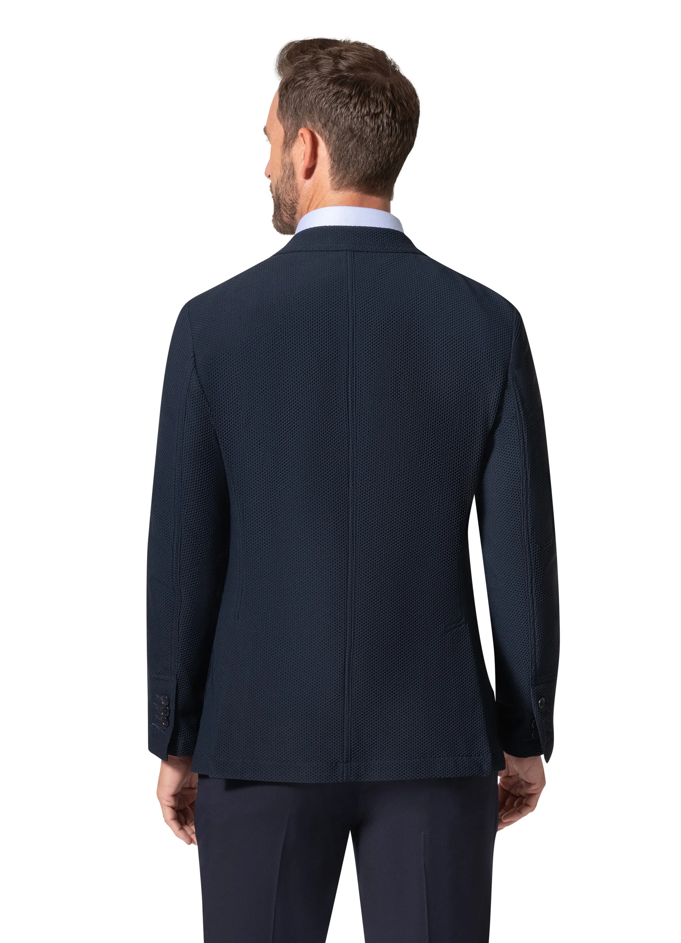 Berragamo Elegant Wool Sport Coat Slim Fit - Navy