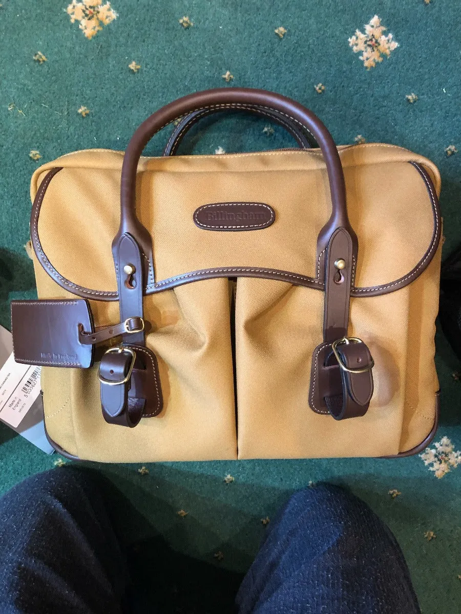 Billingham - Thomas Briefcase & Laptop Bag - Khaki FibreNyte & Chocolate Leather