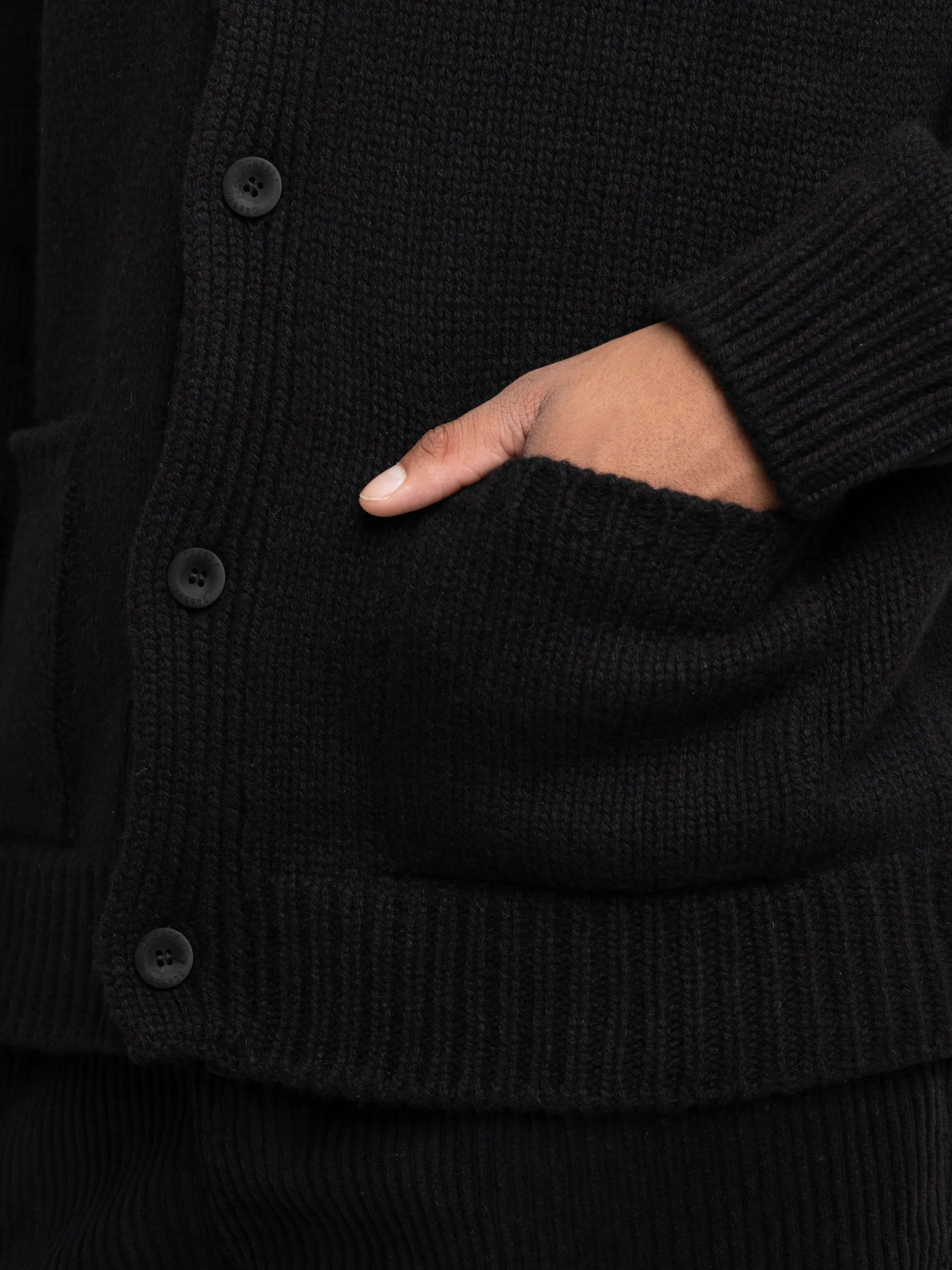 Black Cashmere Cardigan