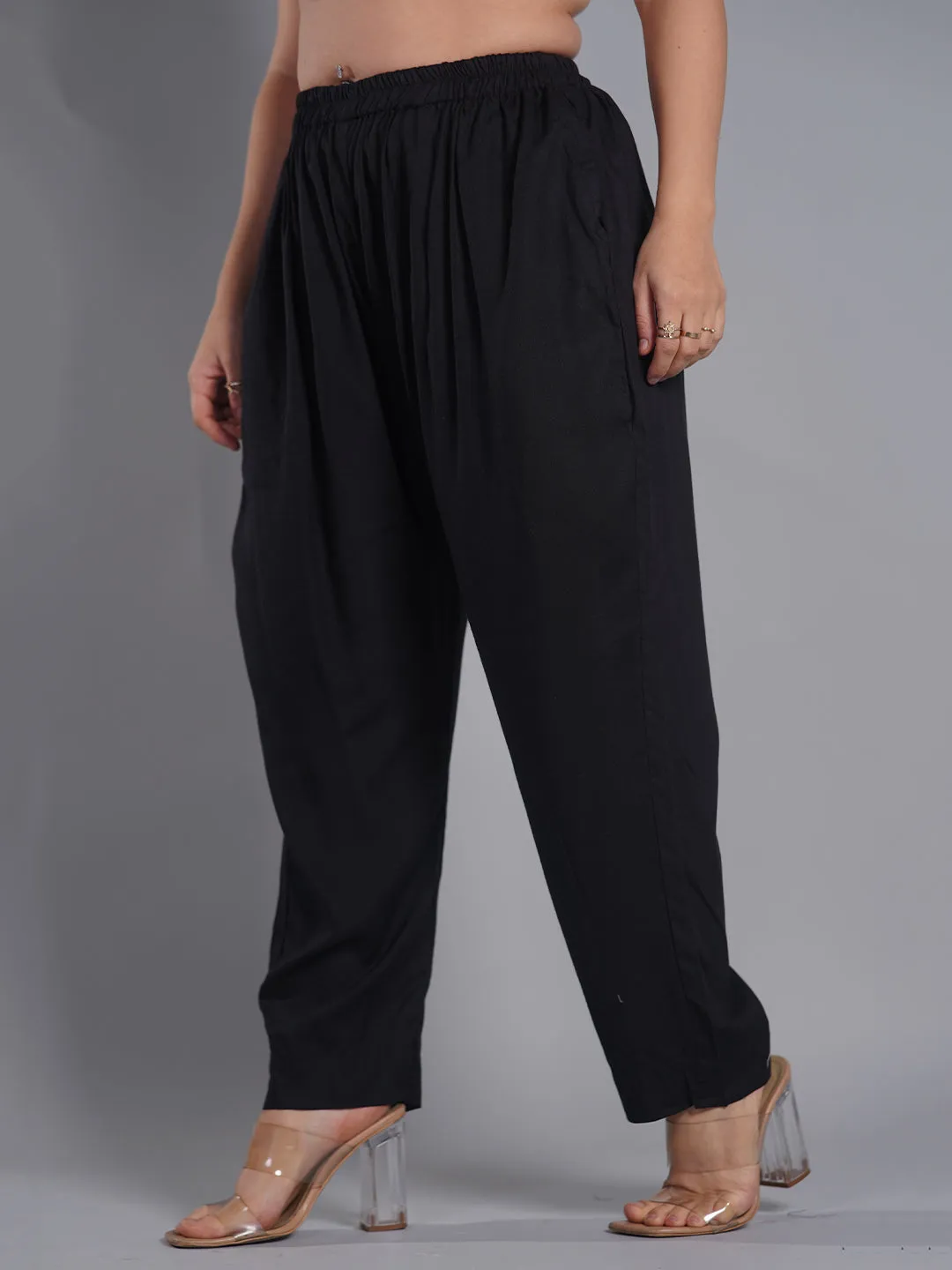 Black Rayon Pants