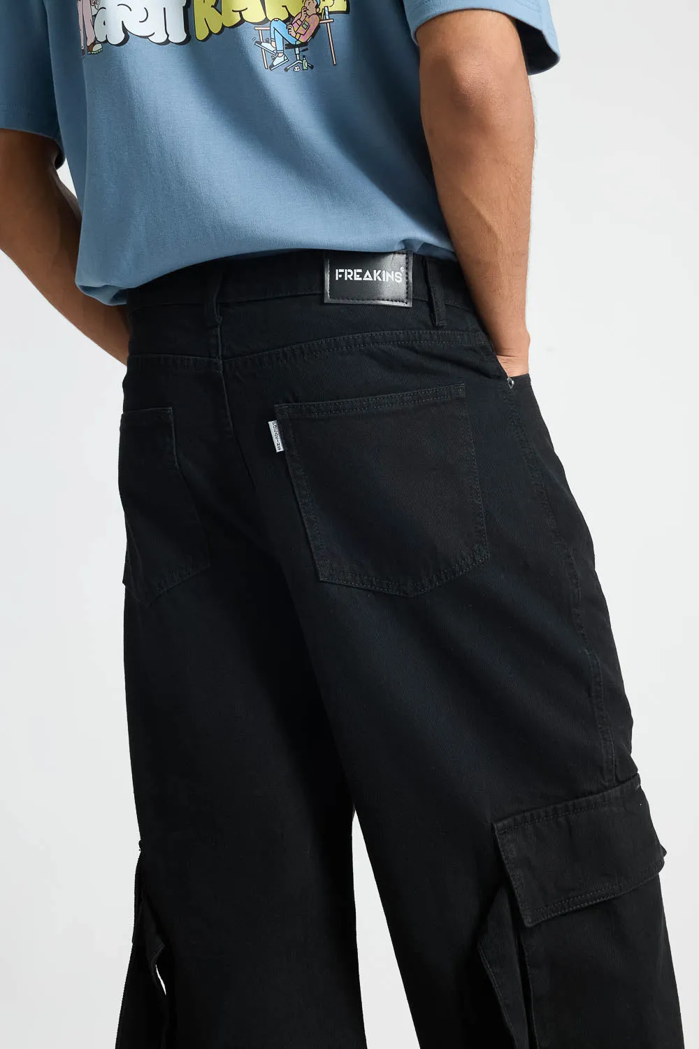 Black Workwear Mens Cargo Pants