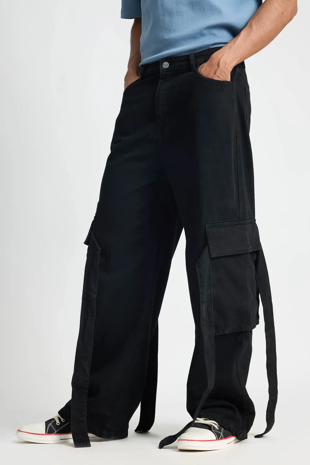 Black Workwear Mens Cargo Pants