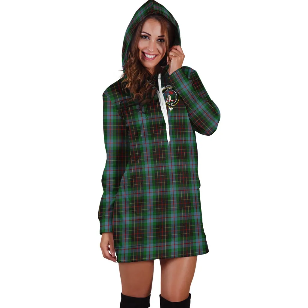 Brodie Hunting Tartan Hoodie Dress with Family Crest