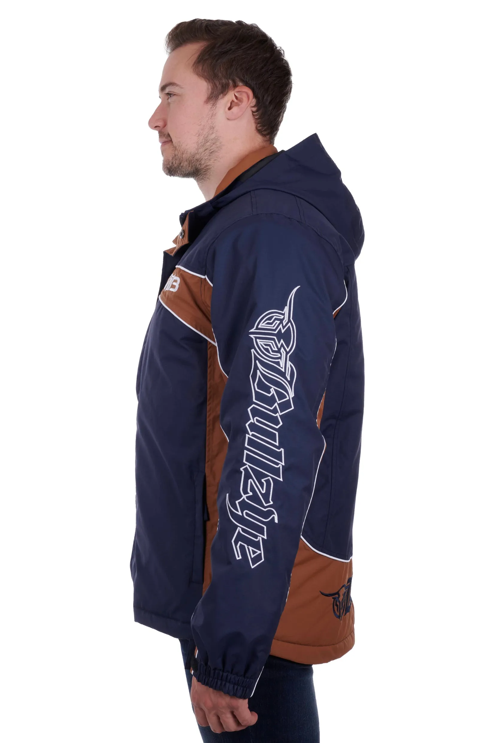 Bullzye Mens Bazooka Jacket - Navy/Tan - B3W1704039