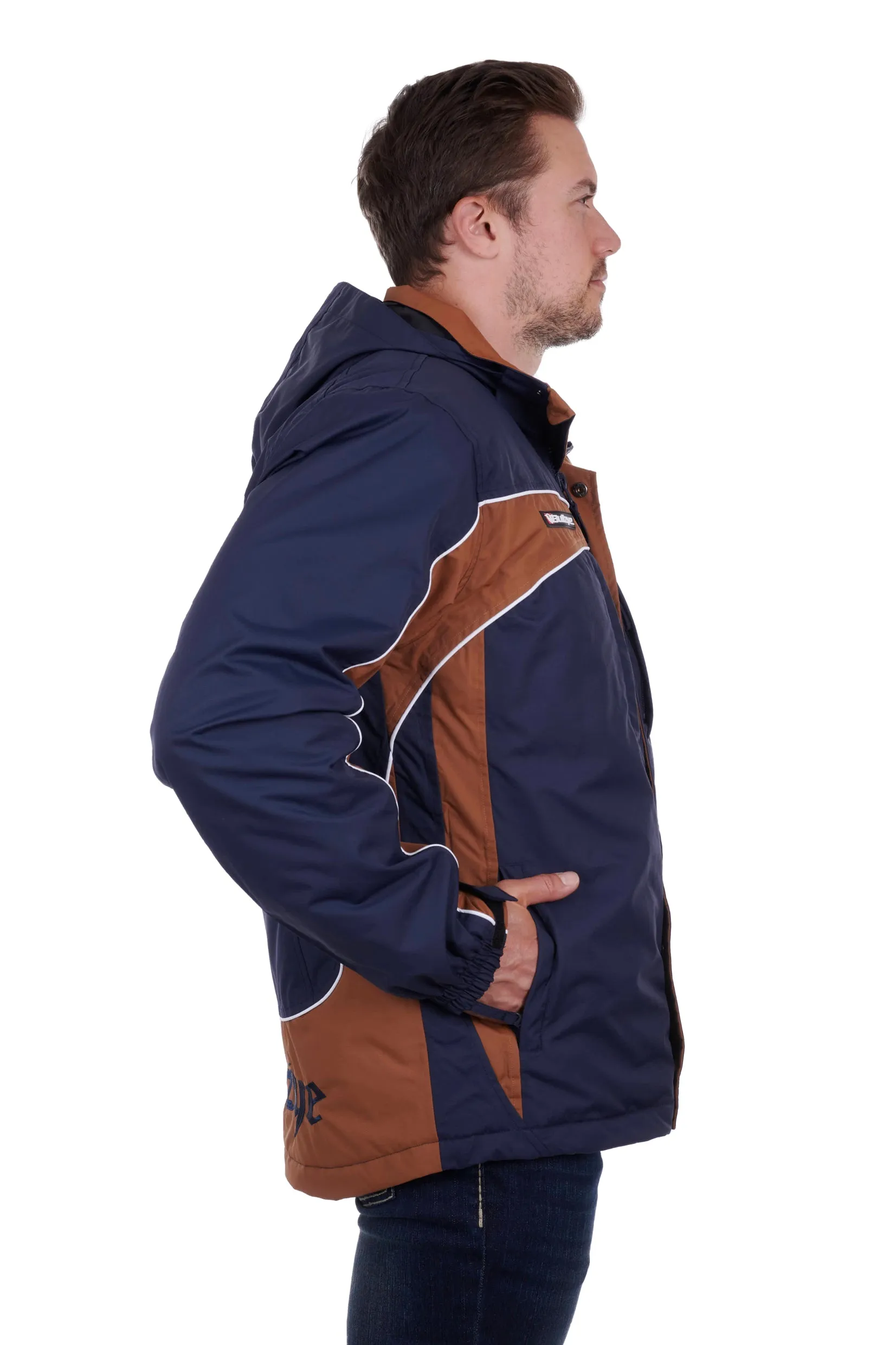 Bullzye Mens Bazooka Jacket - Navy/Tan - B3W1704039