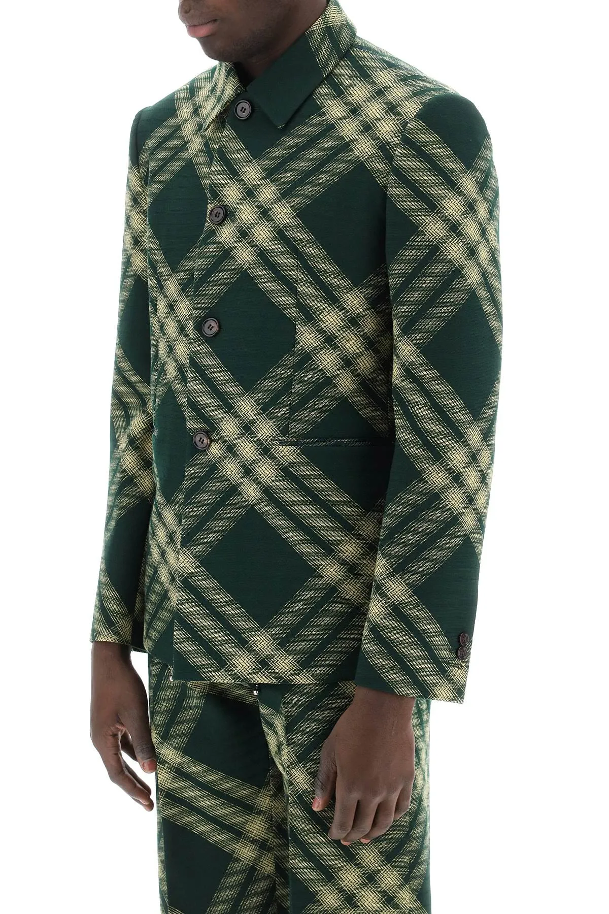 Burberry Single-Breasted Check Jacket