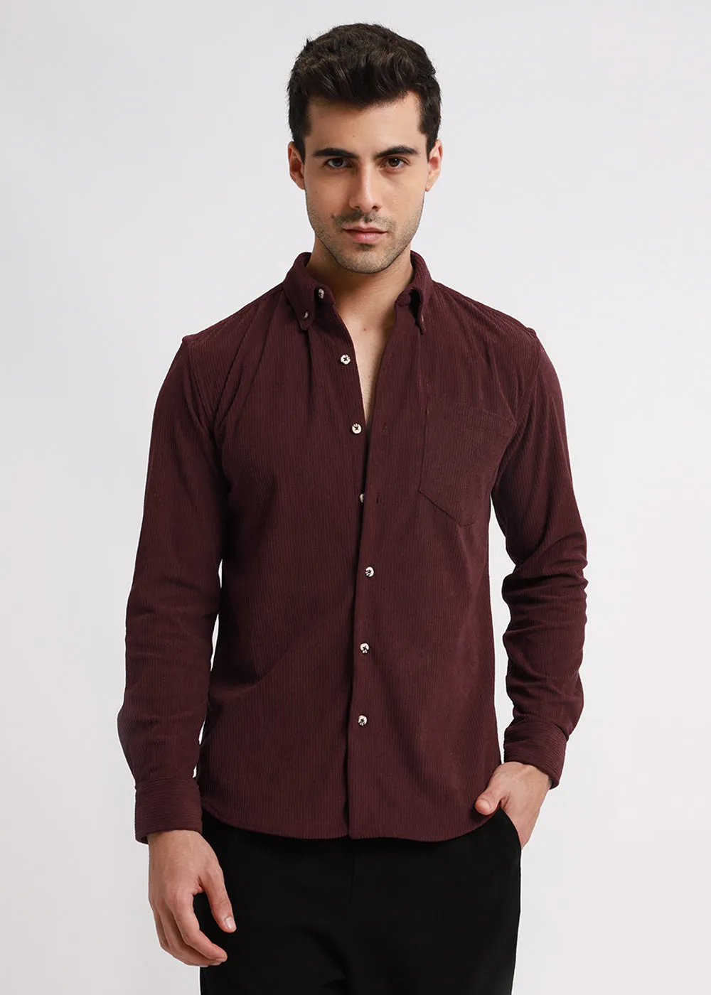 Burnt Tumber Corduroy Shirt