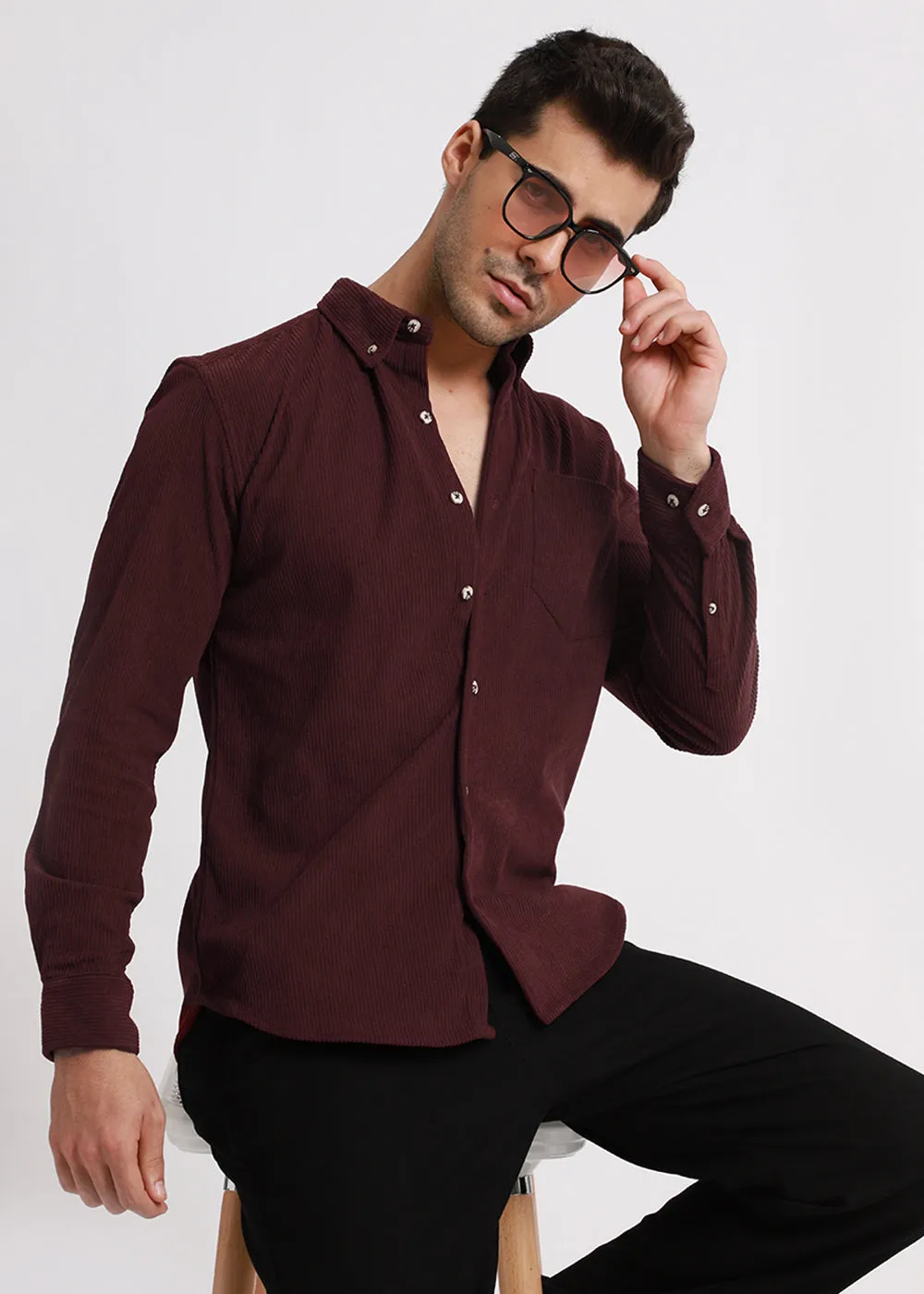 Burnt Tumber Corduroy Shirt