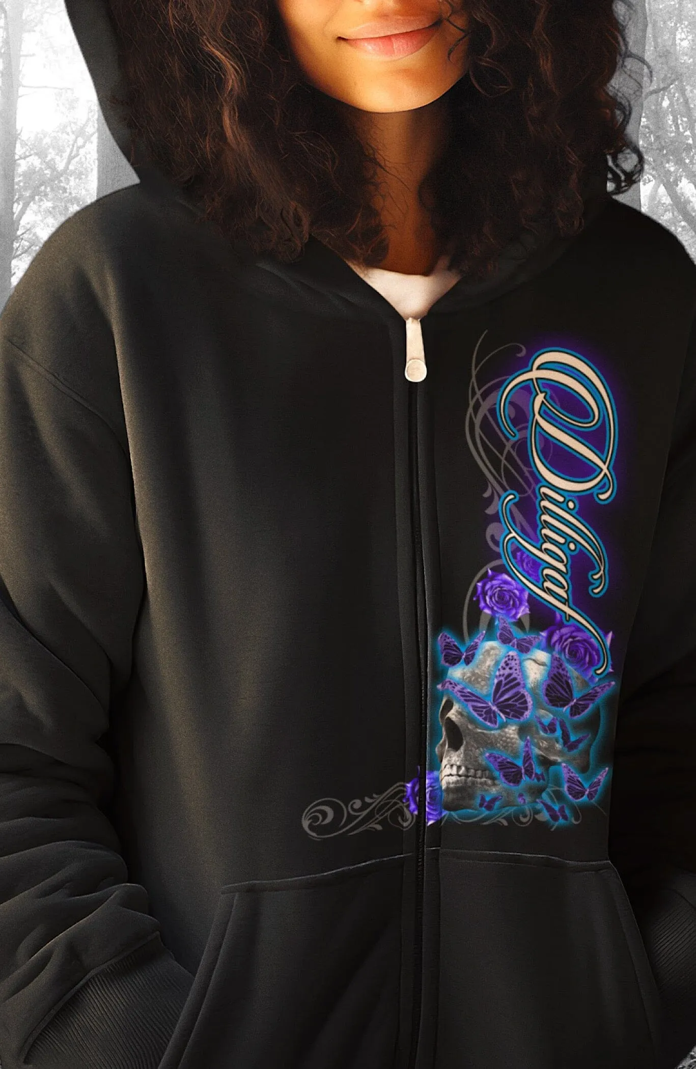 Butterflies from Heaven zip Up Hoody