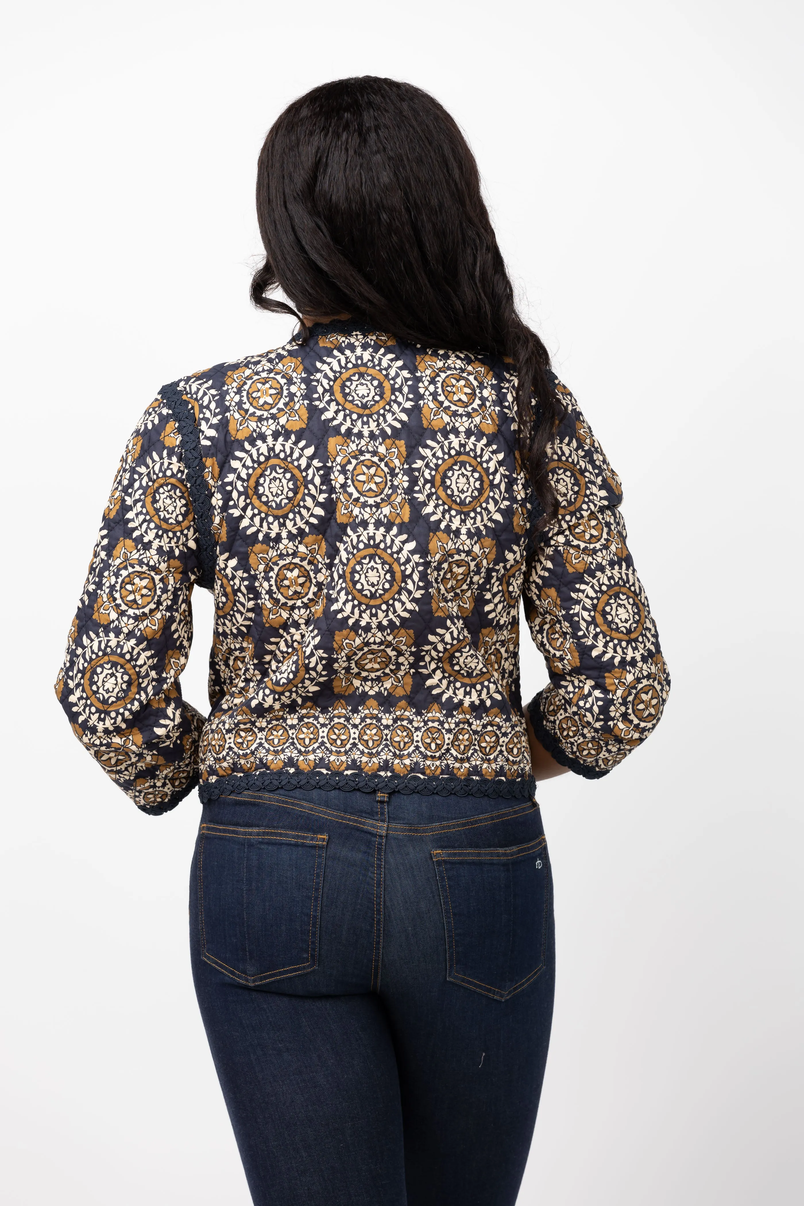 Cara Cara Marissa Jacket in Blue Medium Tile