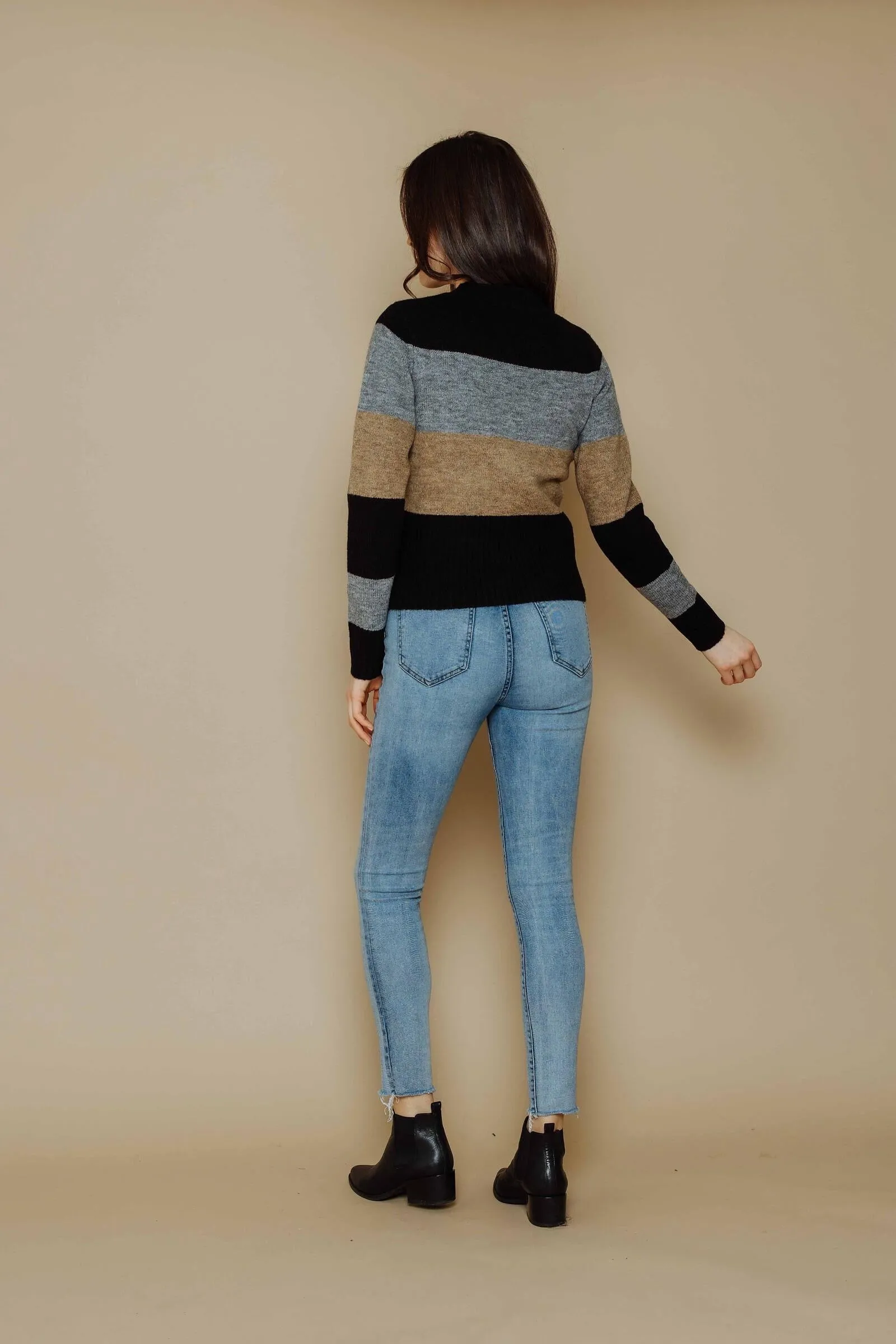 Cara Shrunken Crew Neck Sweater