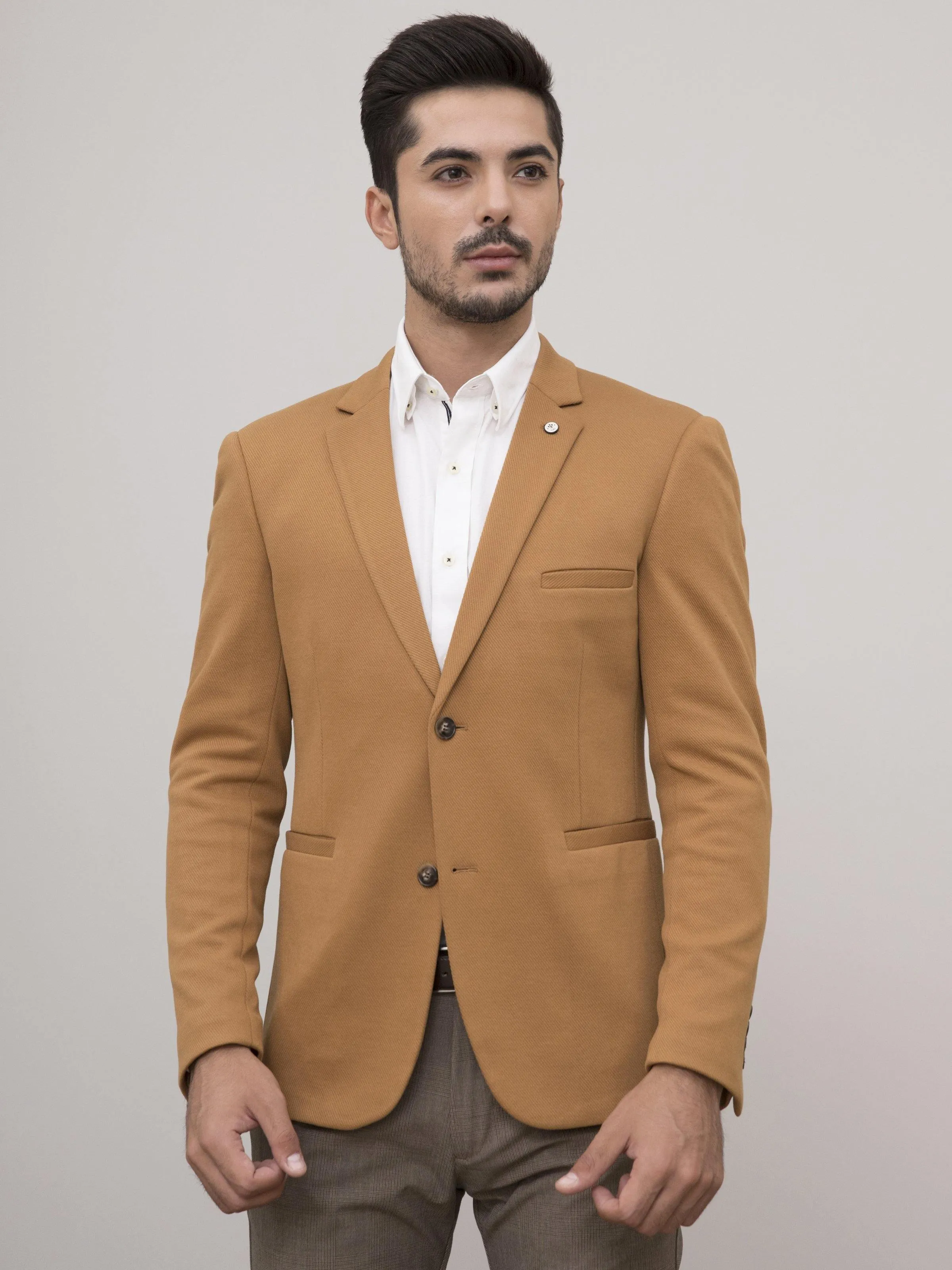 CASUAL COAT SLIM FIT CAMEL