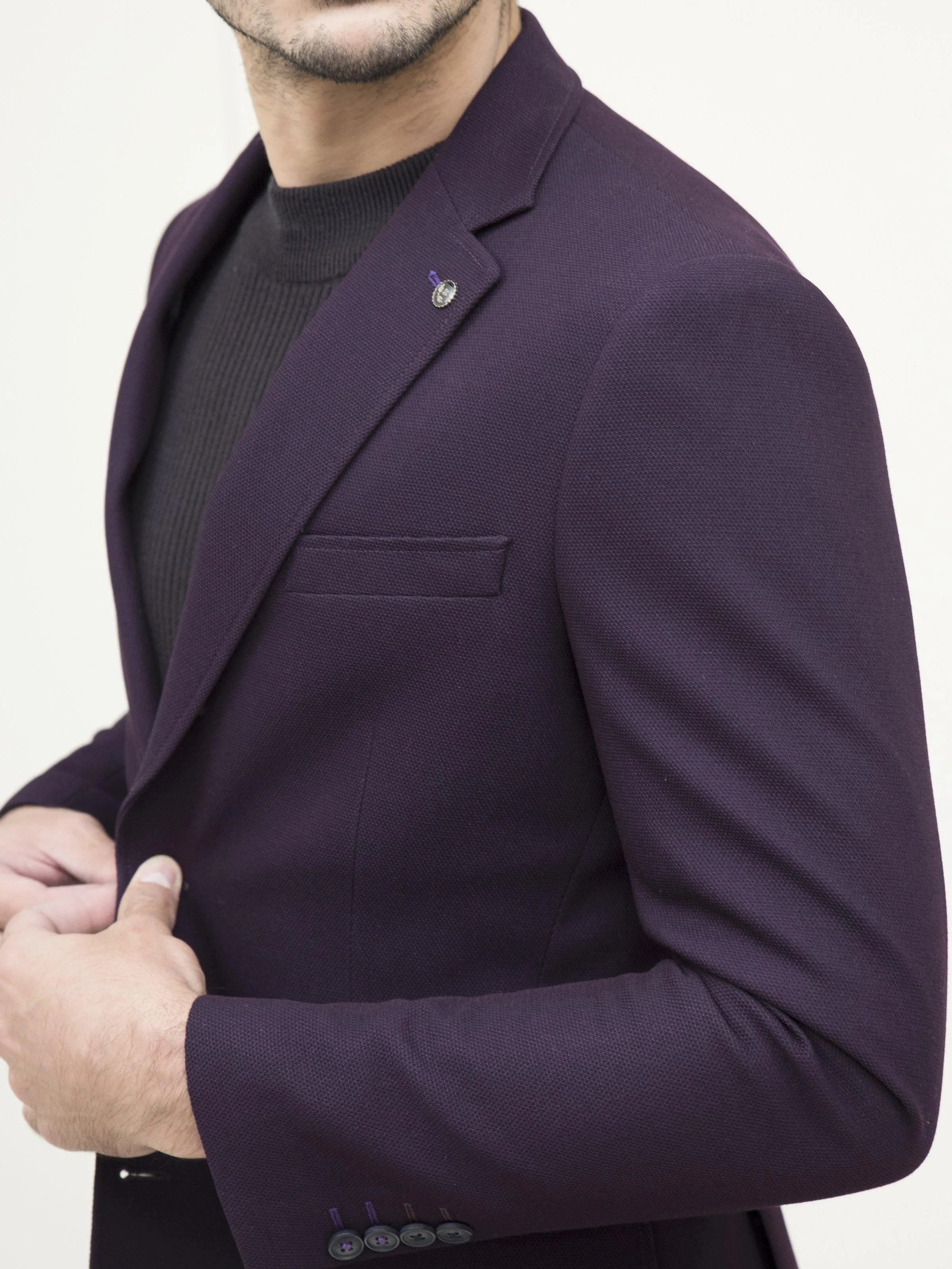 CASUAL COAT SLIM FIT PURPLE