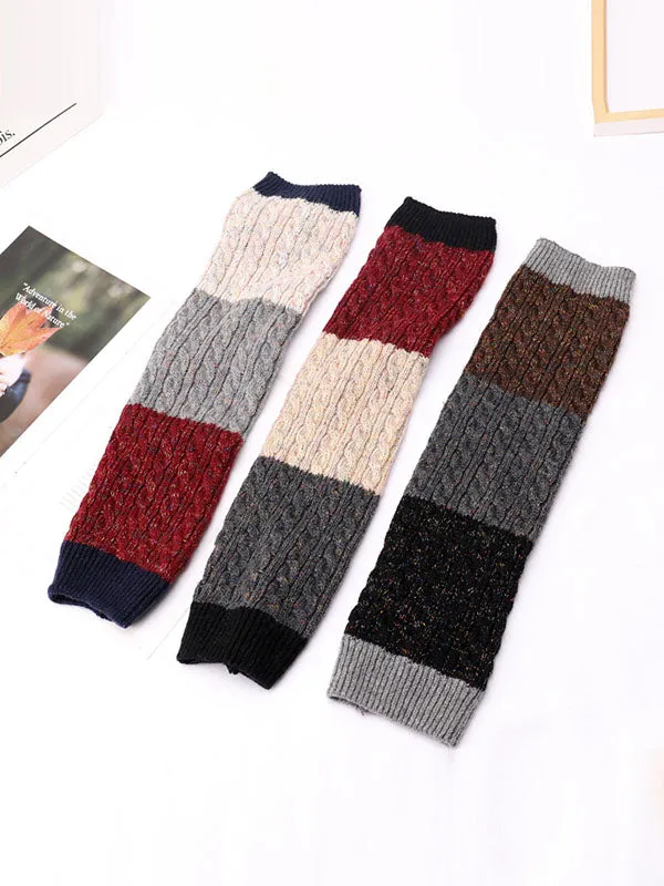 Casual Keep Warm Contrast Color Leg Warmers Accessories