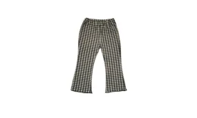 Casual Plaid Flared Pants