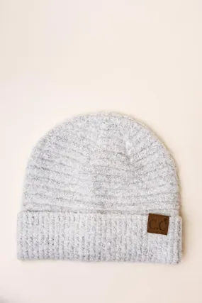 C.C. Ribbed Beanie in White