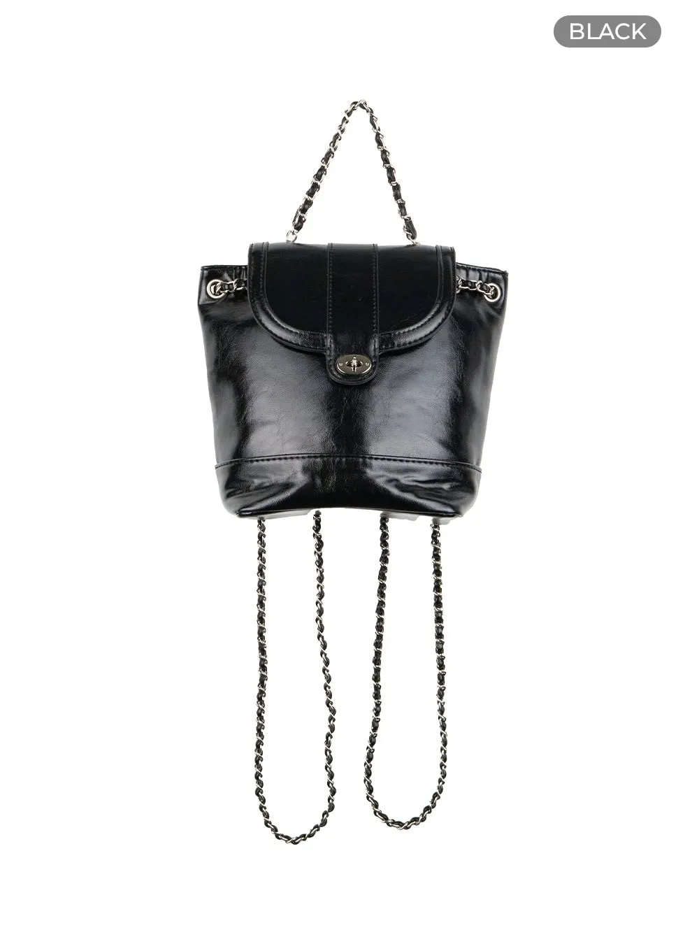 Chain Metallic Backpack OL402