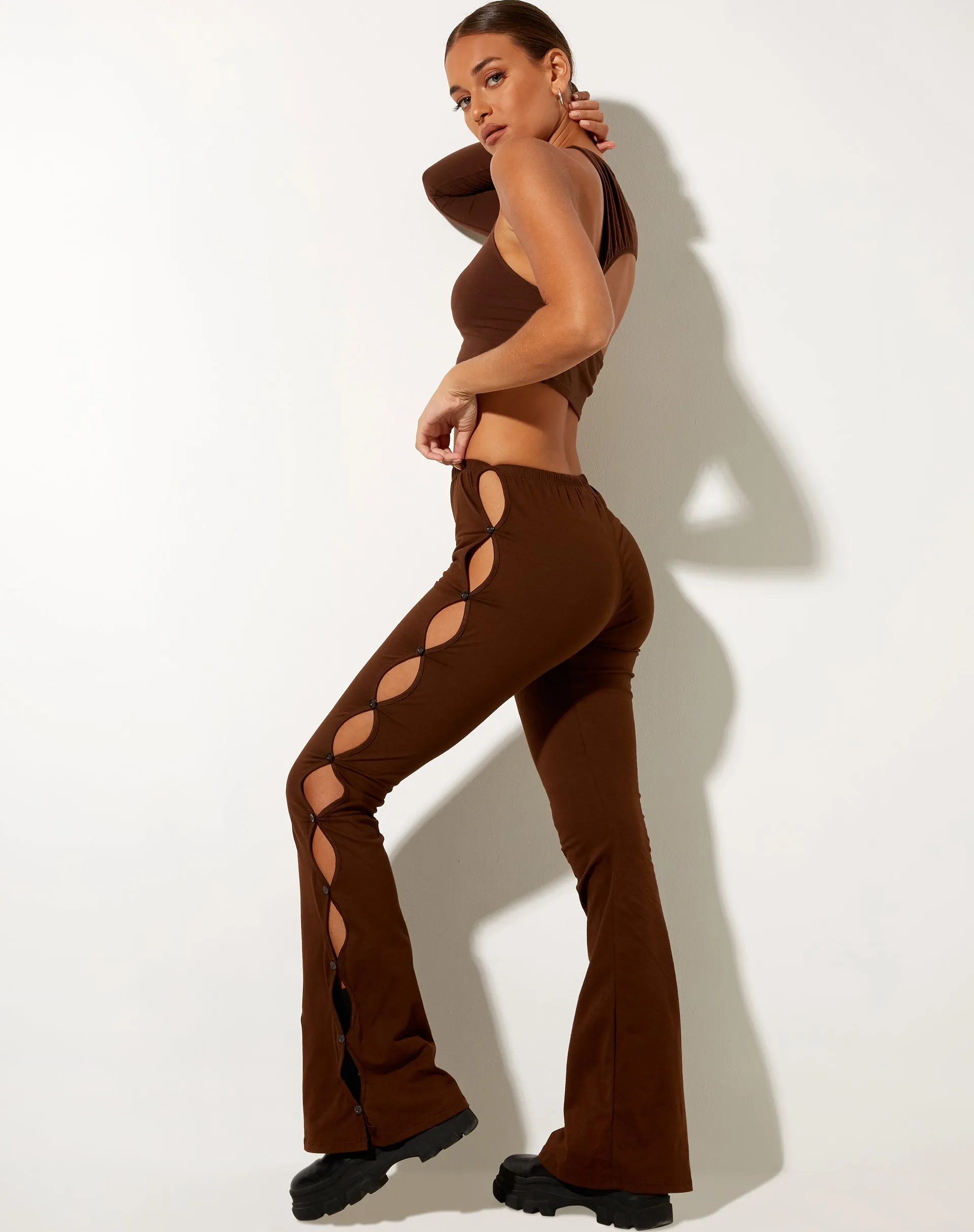 Channa Flare Trouser in Cocoa