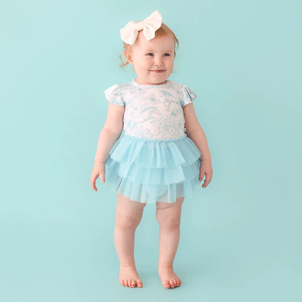 Charlotte Anne Tulle Smocked Bodysuit Dress